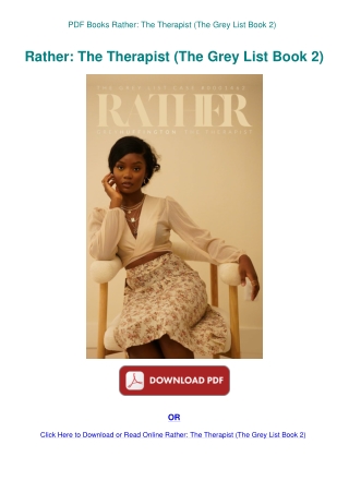 PDF Books Rather The Therapist (The Grey List Book 2)