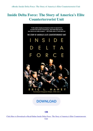 eBooks Inside Delta Force The Story of America's Elite Counterterrorist Unit