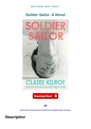 Books Soldier Sailor A Novel