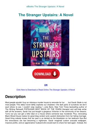 eBooks The Stranger Upstairs A Novel