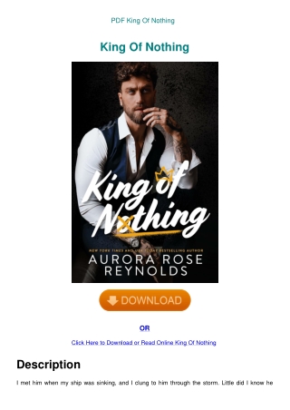PDF King Of Nothing