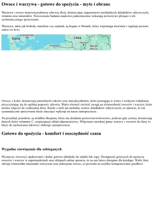 Owoce i warzywa - z certyfikatem HACCP - obrane i myte