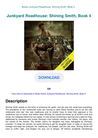 Books Junkyard Roadhouse Shining Smith  Book 4