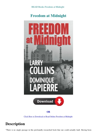 READ Books Freedom at Midnight