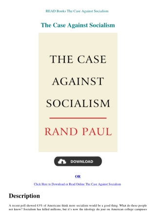 READ Books The Case Against Socialism