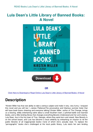 READ Books Lula Dean's Little Library of Banned Books A Novel