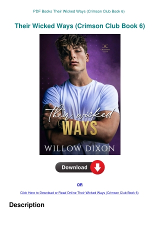 PDF Books Their Wicked Ways (Crimson Club Book 6)