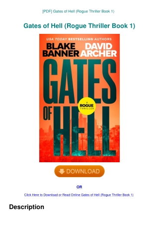 [PDF] Gates of Hell (Rogue Thriller Book 1)