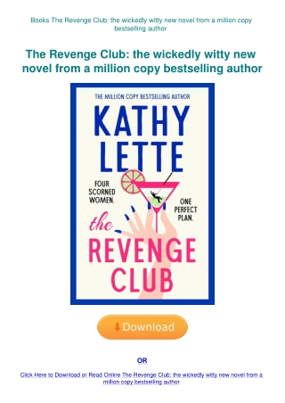 Books The Revenge Club the wickedly witty new novel from a million copy bestselling author