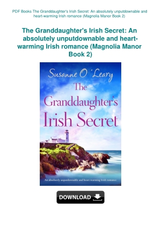 PDF Books The Granddaughter's Irish Secret An absolutely unputdownable and heart-warming Irish roman
