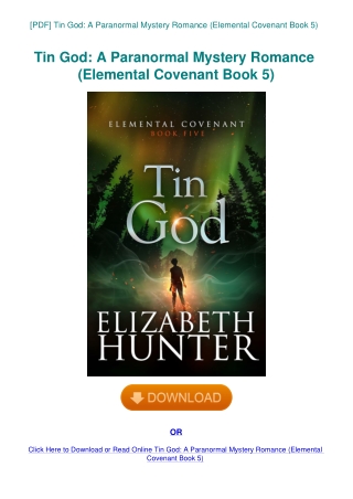 [PDF] Tin God A Paranormal Mystery Romance (Elemental Covenant Book 5)