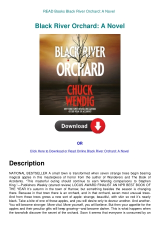 READ Books Black River Orchard A Novel