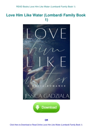 READ Books Love Him Like Water (Lombardi Family Book 1)
