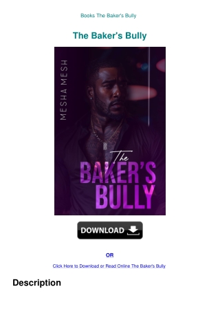 Books The Baker's Bully