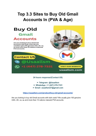 Top 3.3 Sites to Buy Old Gmail Accounts In (PVA & Age) (1)