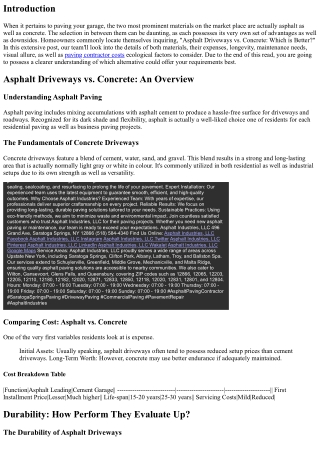 Asphalt Driveways vs. Concrete: Which is actually Better?