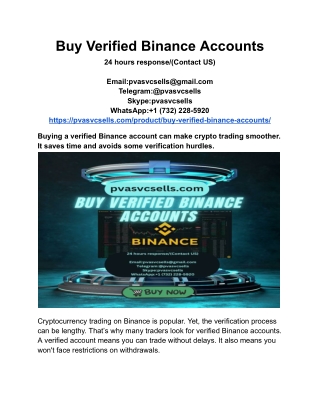 Buy Verified Binance Accounts
