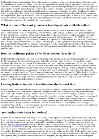 Easy Spins,  Enormous  Gains: Why Players Love  Standard Slots