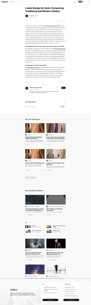 Latest Design for Suits: Comparing Traditional and Modern Clothes