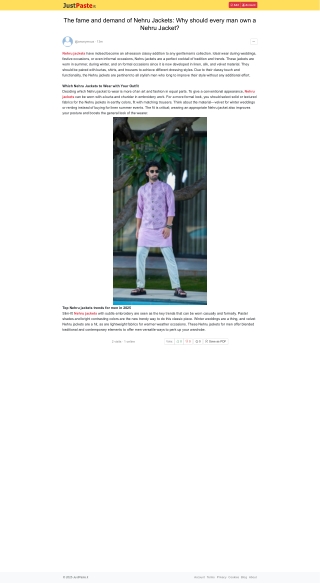 The fame and demand of Nehru Jackets: Why should every man own a Nehru Jacket?