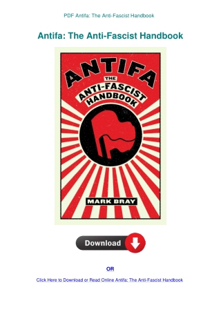 PDF Antifa The Anti-Fascist Handbook