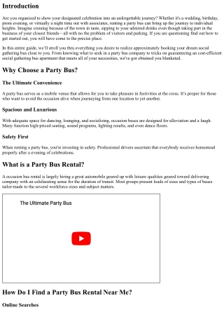 Book Your Dream Party Bus Near Me: A Step-by-Step Guide