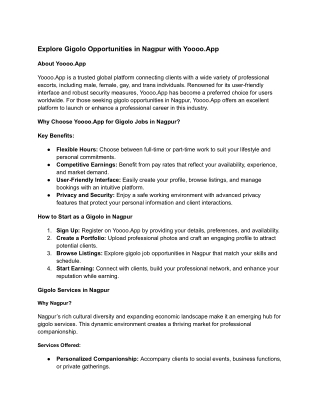 Explore Gigolo Opportunities in Nagpur with Yoooo.App