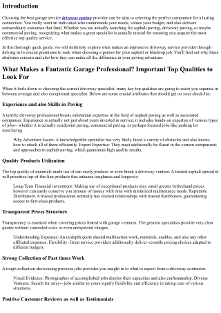 What Brings In a Fantastic Garage Service Provider? Vital Attributes to Search F