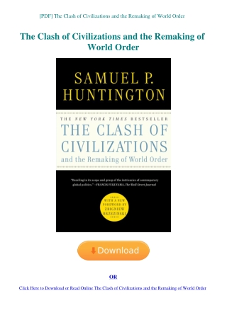 [PDF] The Clash of Civilizations and the Remaking of World Order