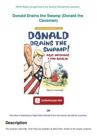 READ Books Donald Drains the Swamp (Donald the Caveman)