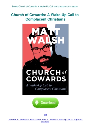 Books Church of Cowards A Wake-Up Call to Complacent Christians