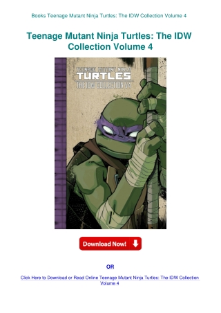 Books Teenage Mutant Ninja Turtles The IDW Collection Volume 4