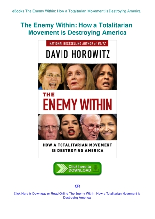eBooks The Enemy Within How a Totalitarian Movement is Destroying America