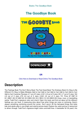 Books The Goodbye Book