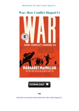 READ Books War How Conflict Shaped Us