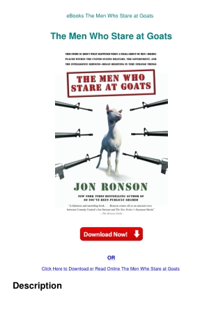 eBooks The Men Who Stare at Goats