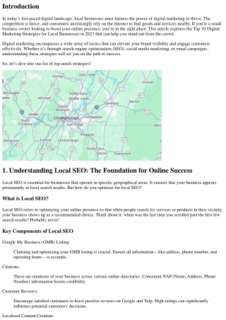 Top 10 Digital Marketing Strategies for Local Businesses in 2023