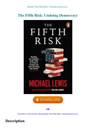 eBooks The Fifth Risk Undoing Democracy