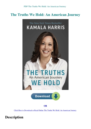 PDF The Truths We Hold An American Journey