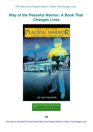 PDF Way of the Peaceful Warrior A Book That Changes Lives