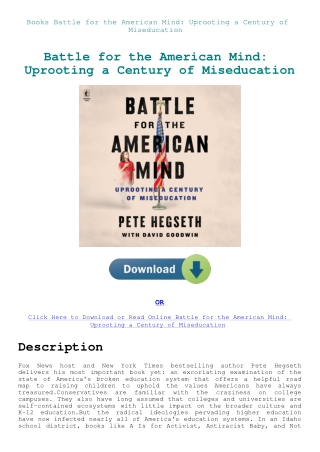 Books Battle for the American Mind Uprooting a Century of Miseducation