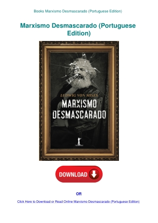 Books Marxismo Desmascarado (Portuguese Edition)