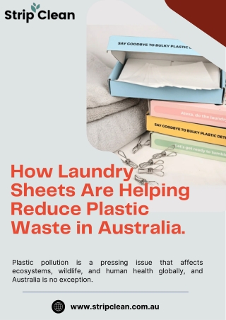 How Laundry Sheets Are Helping Reduce Plastic Waste in Australia.