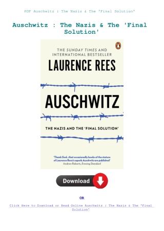 PDF Auschwitz  The Nazis & The 'Final Solution'