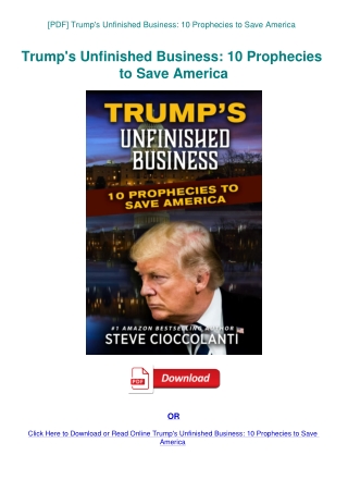[PDF] Trump's Unfinished Business 10 Prophecies to Save America