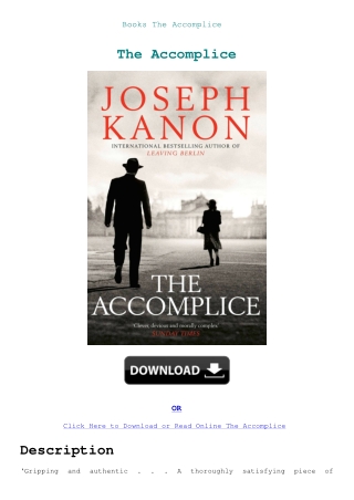 Books The Accomplice