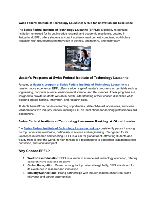 Swiss Federal Institute of Technology