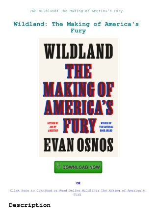 PDF Wildland The Making of America's Fury