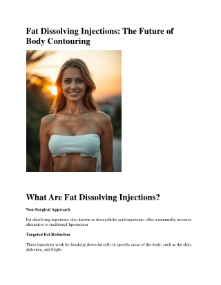 Fat Dissolving Injections in  Kentish town