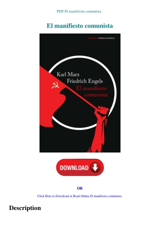 PDF El manifiesto comunista